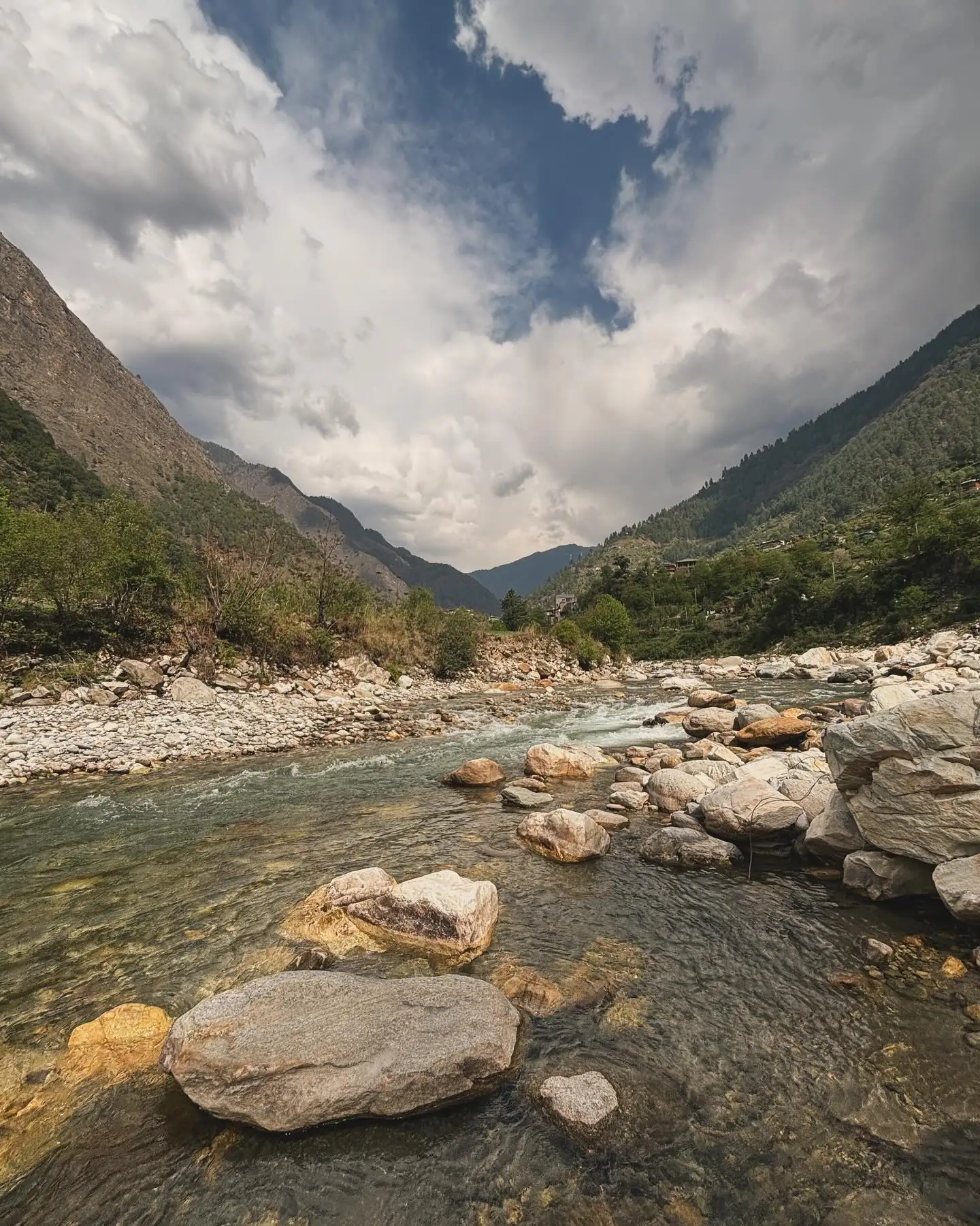The Tirthan river, home to wild trout